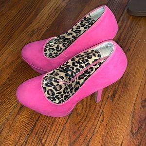 Pink high heels